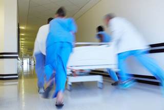In the emergency department, the patient was found to be lethargic, with marked shortness of breath and oxygen saturations in the low 70s. In the emergency department, the patient was found to be lethargic, with marked shortness of breath and oxygen saturations in the low 70s.